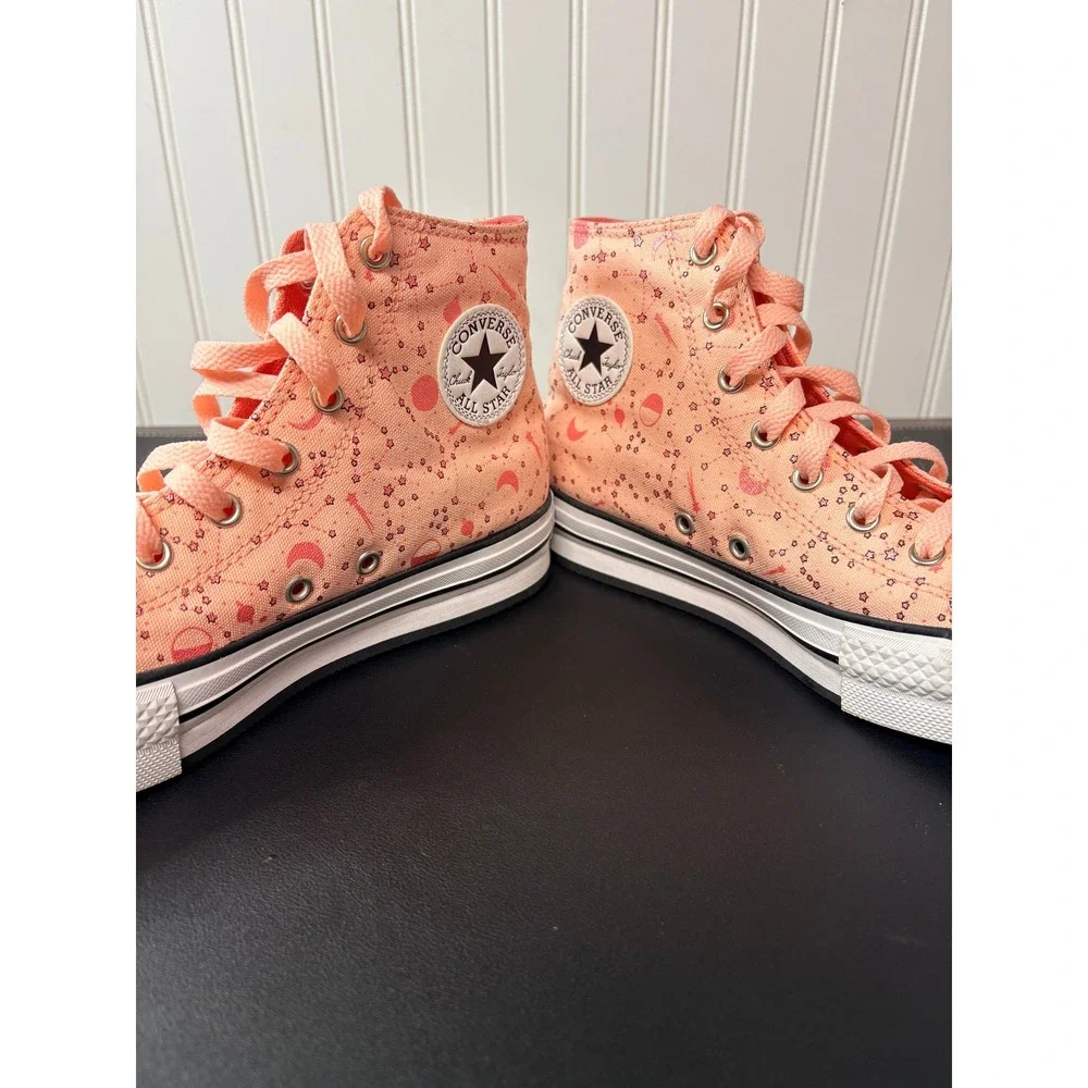 Converse Chuck Taylor High Top Celestial Star Moon Peach‎ SZ5 Women 7 673105C - Picture 6 of 10